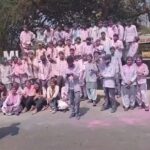 झांसी मेडिकल कॉलेज में पैरामेडिकल के विद्यार्थियों ने मनाया होली का जश्न