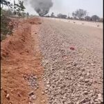 चलती कार में अचानक लगी आग, झांसी के उल्दन का मामला